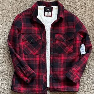 Zumiez Red and Black Plaid Windbreaker